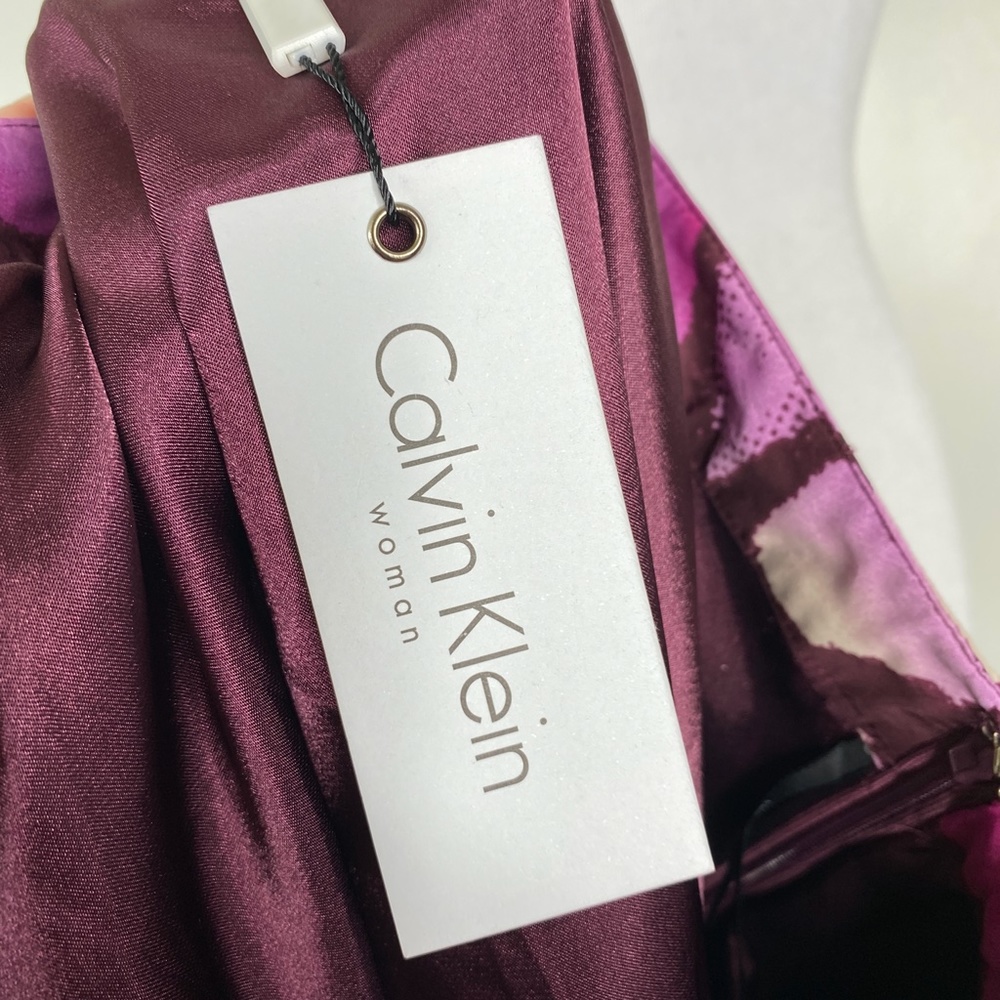 NWT Calvin Klein Pomegranate Multi-Color Skirt Plus Size 0X - Picture 10 of 13